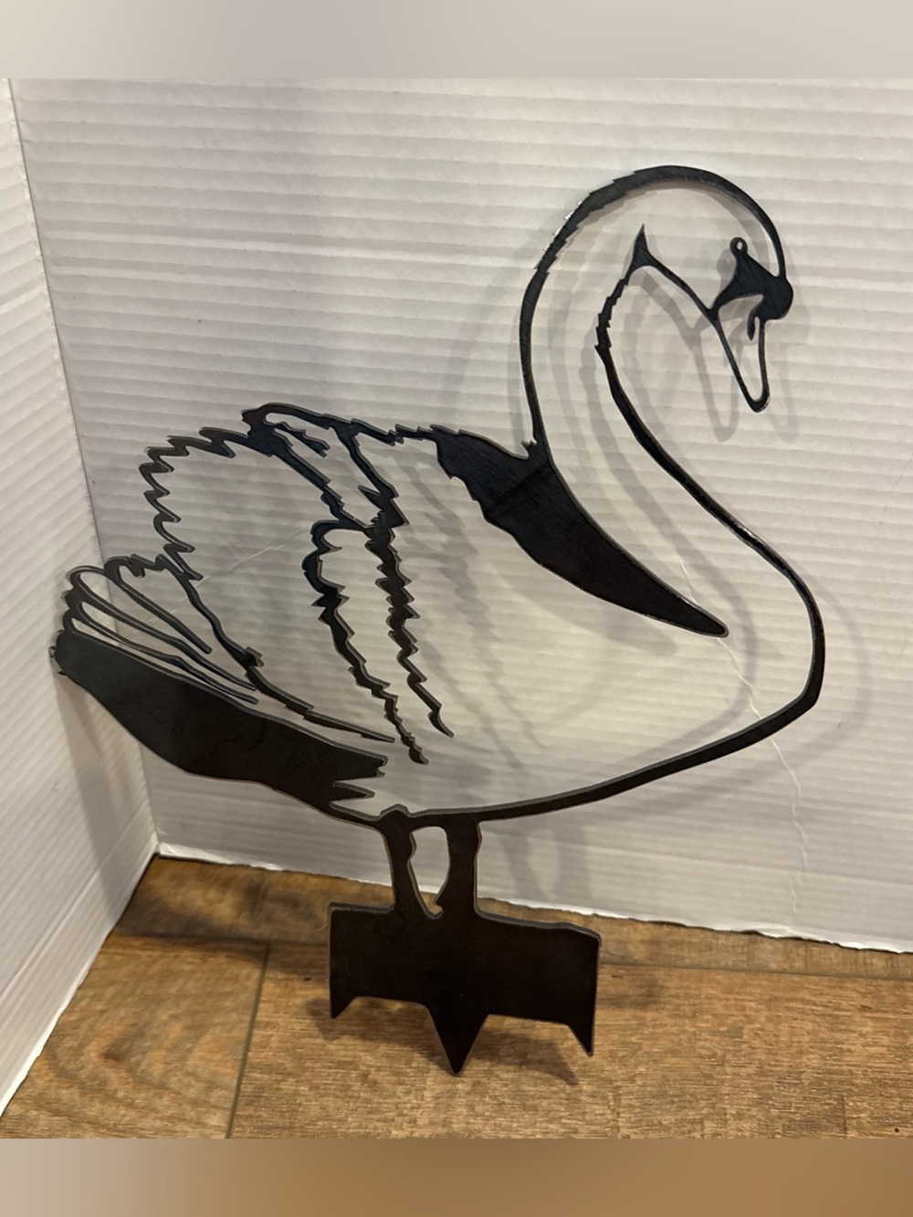 Metal Bird Swan - New In Box Original - Lawn Decor - Made In America